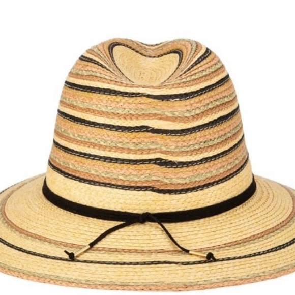 NWT Paperbraid Multi Striped Straw Hat - Picture 4 of 4